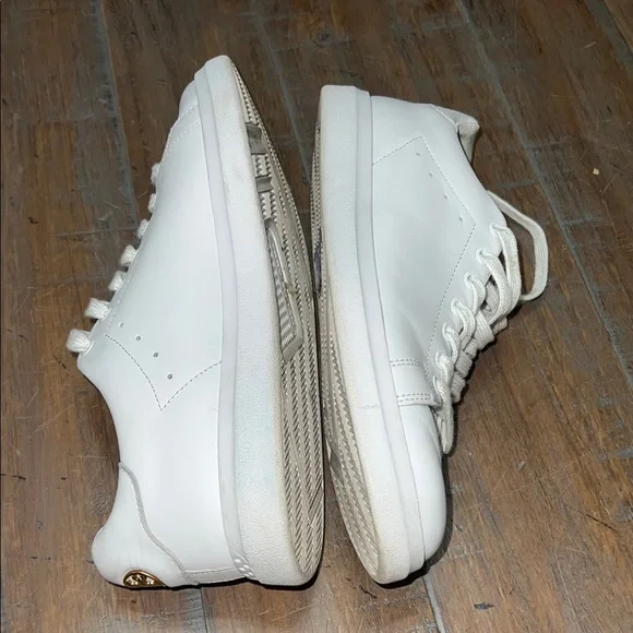 Tory Burch Classic Howell Court White Leather Tennis Shoes Size 8 - Picture 6 of 12